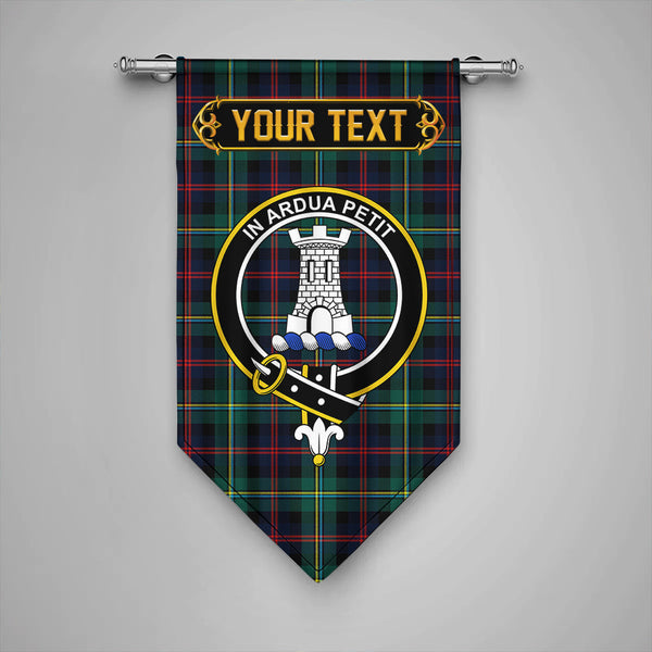 Malcolm Modern Clan Badge Tartan Gonfalon Personalize