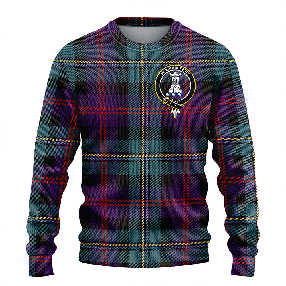 Malcolm Weathered Clan Badge Tartan Knitted Sweater