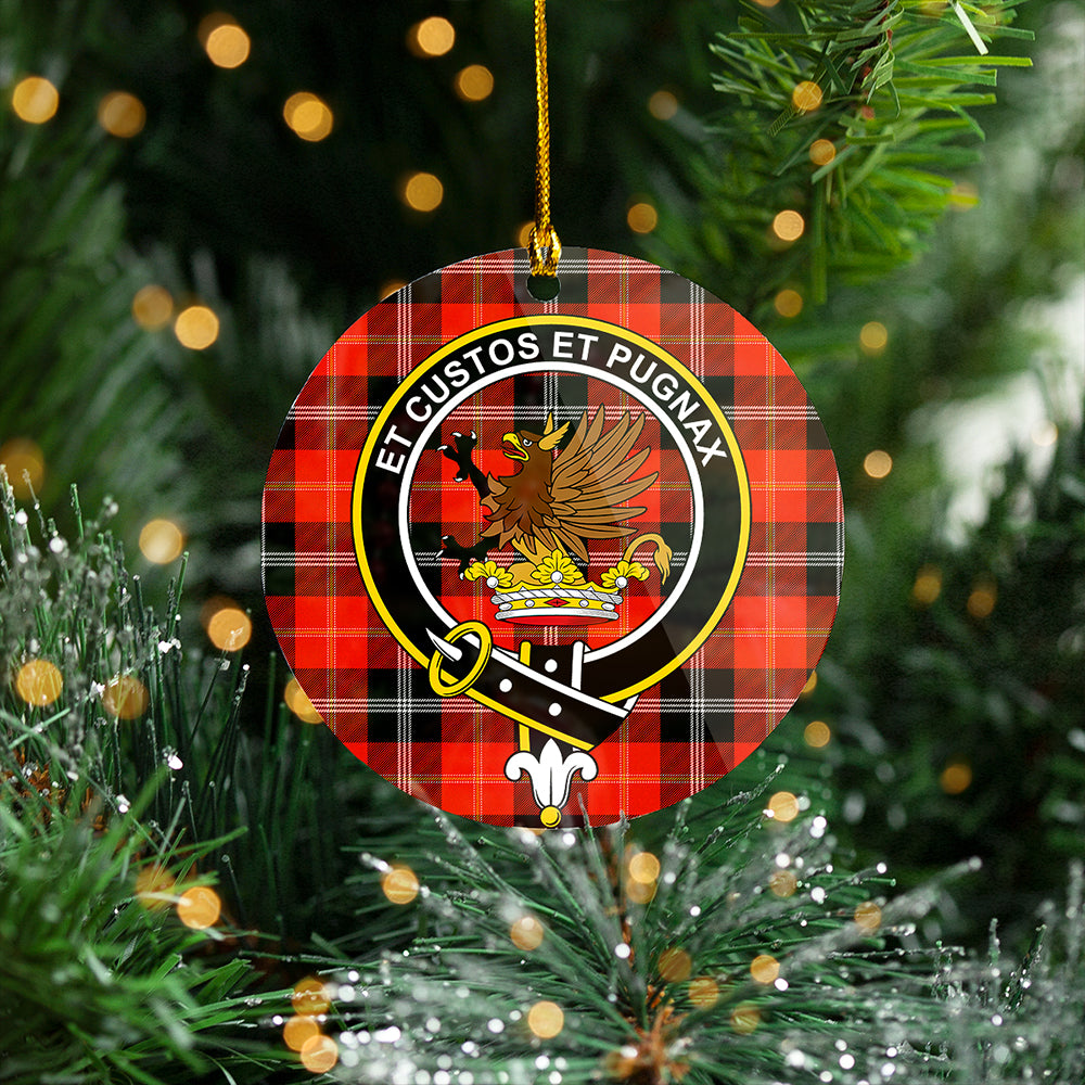 Marjoribanks Ancient Clan Badge Tartan Plastic Christmas Ornaments