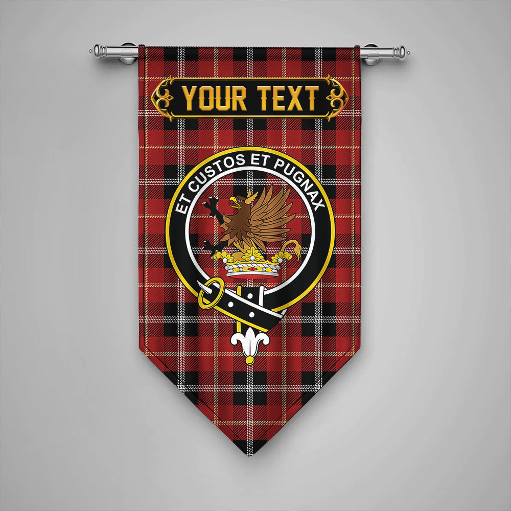 Marjoribanks Modern Clan Badge Tartan Gonfalon Personalize