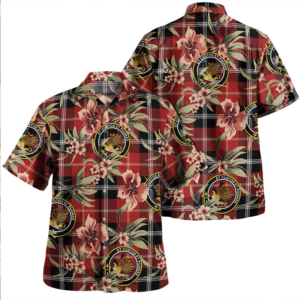 Marjoribanks Modern Clan Badge Tartan Aloha Hawaiian Shirt Tropical Old Style