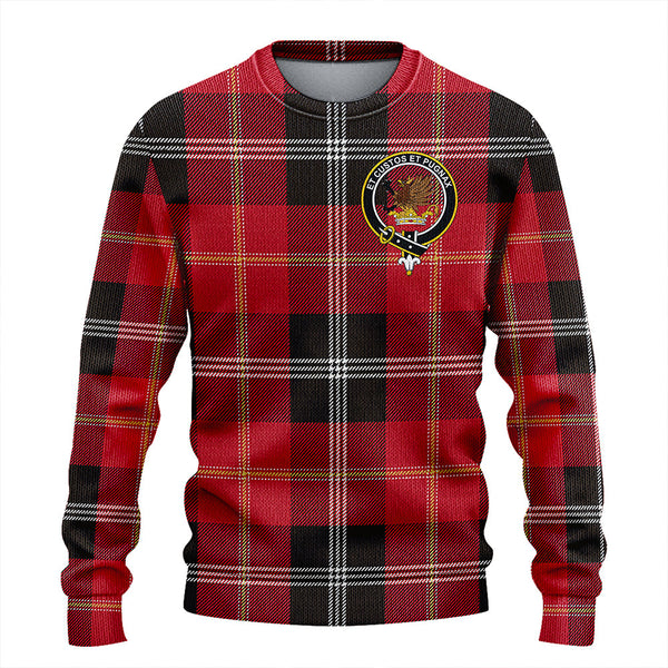 Marjoribanks Weathered Clan Badge Tartan Knitted Sweater