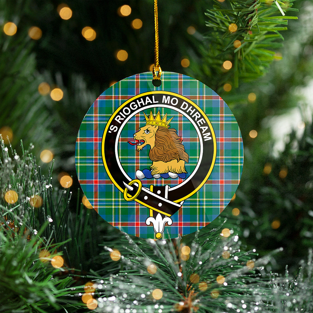 Mary, Queen of Scots Ancient Clan Badge Tartan Plastic Christmas Ornaments