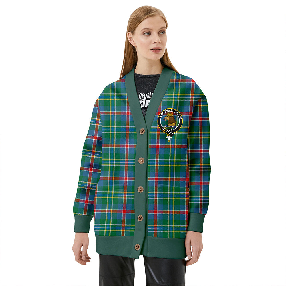 Mary, Queen of Scots Ancient Clan Badge Tartan V-neck Cardigan