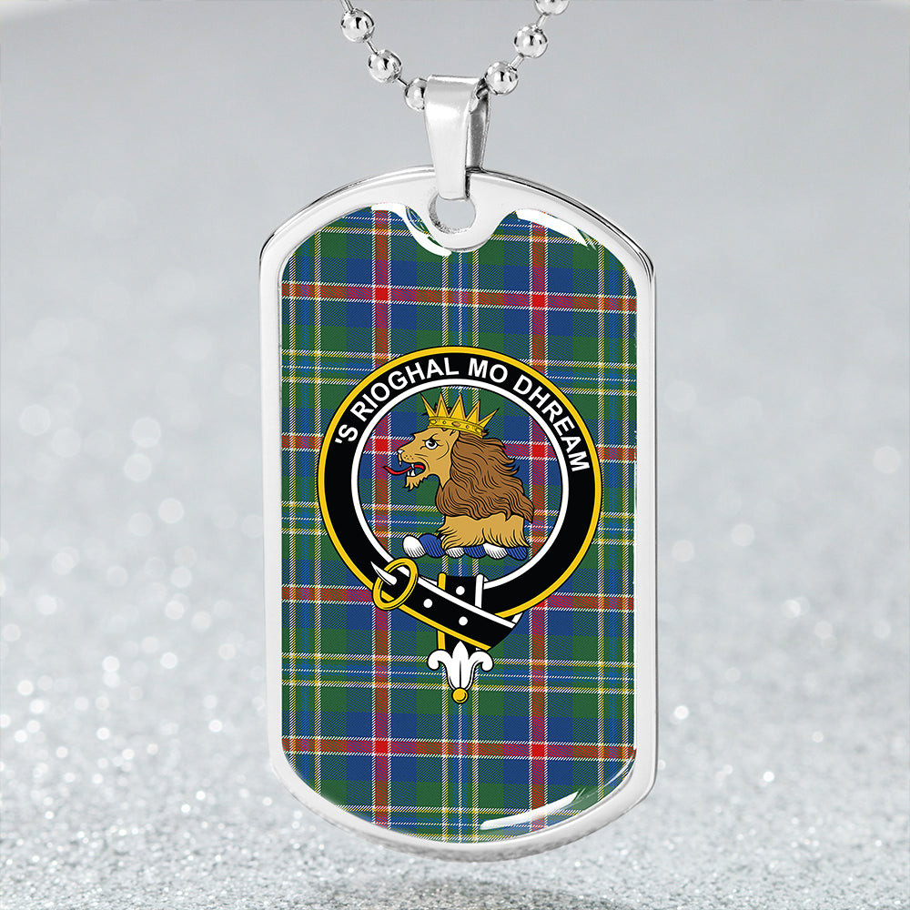 Mary, Queen of Scots Modern Clan Badge Classic Tartan Dog Tag Necklace