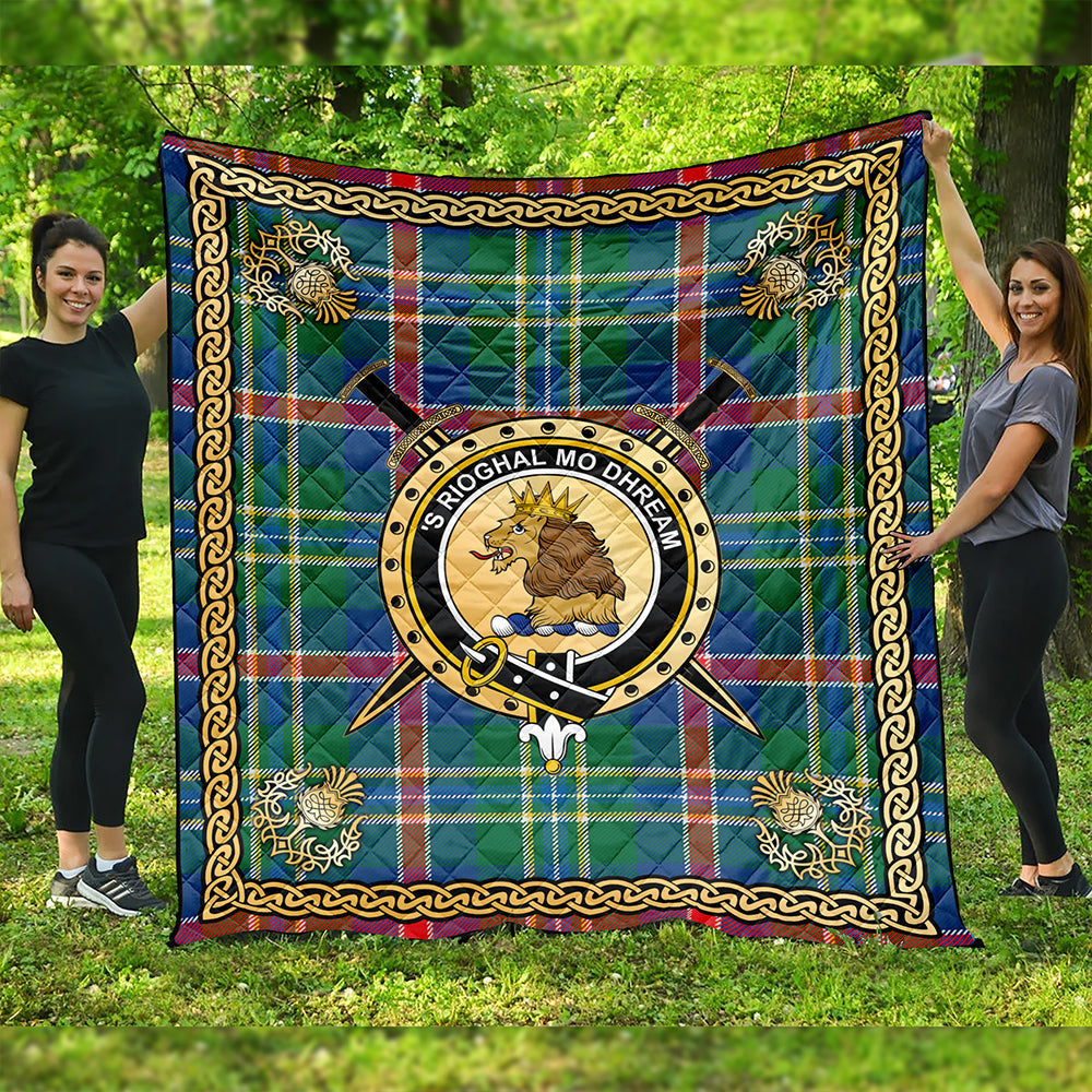 Mary, Queen of Scots Modern Clan Badge Tartan Premium Quilt Celtic Shield