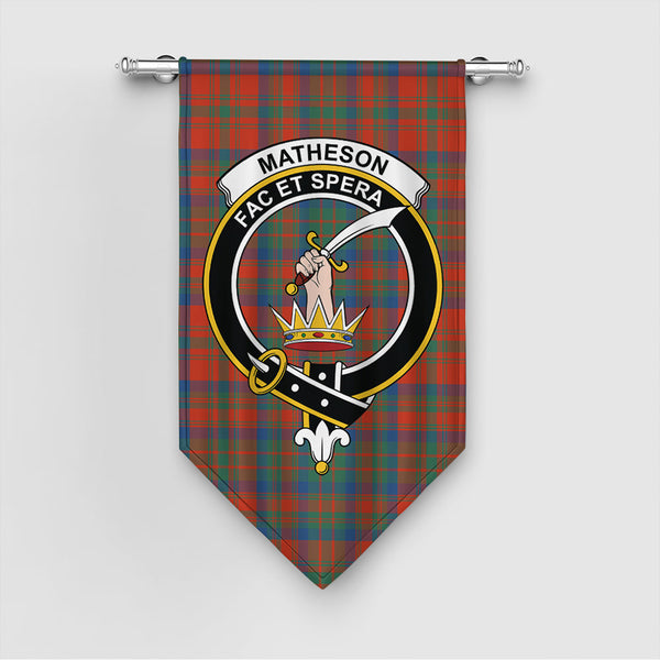 Matheson Ancient Tartan Classic Crest Gonfalon