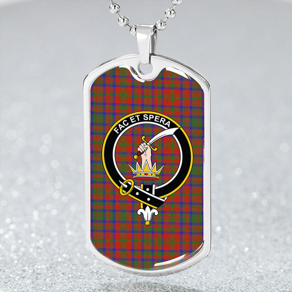 Matheson Ancient Clan Badge Classic Tartan Dog Tag Necklace