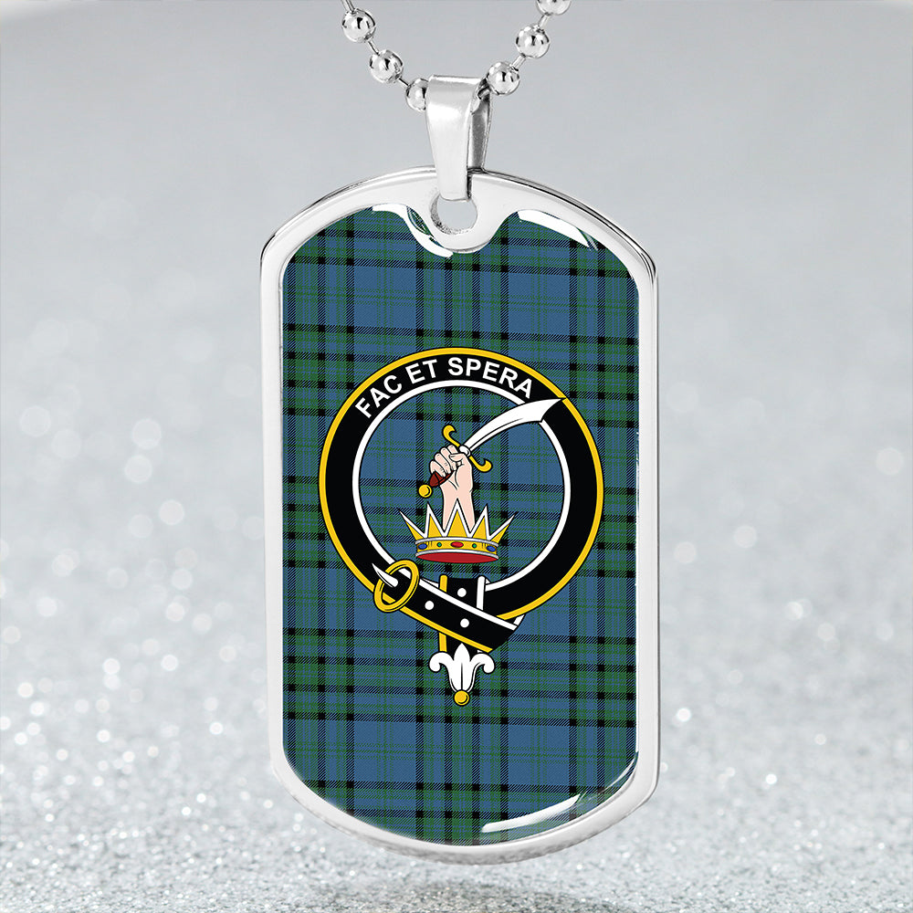 Matheson Hunting Ancient Clan Badge Classic Tartan Dog Tag Necklace