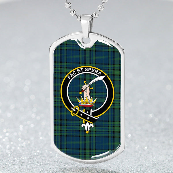 Matheson Hunting Modern Clan Badge Classic Tartan Dog Tag Necklace