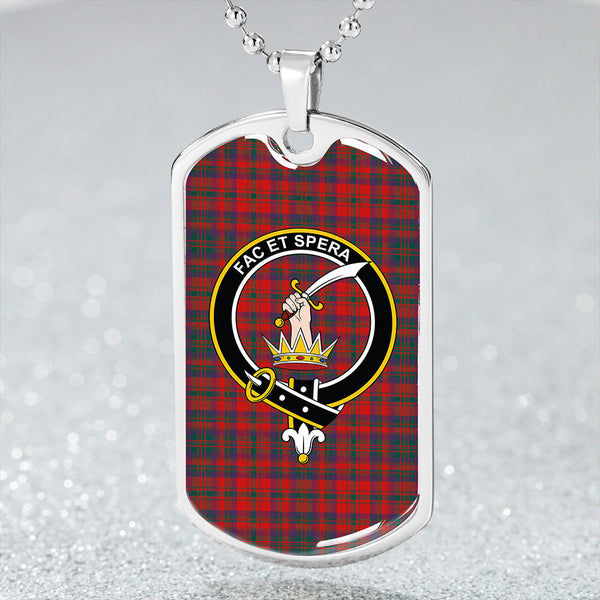 Matheson Modern Clan Badge Classic Tartan Dog Tag Necklace