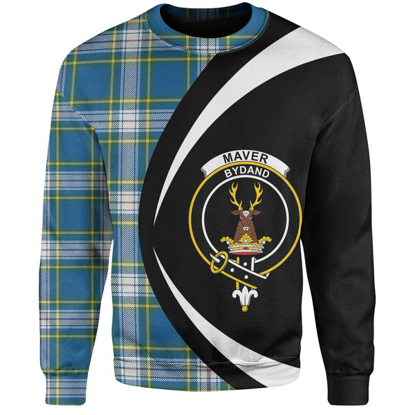 Maver Dress Ancient Clan Badge Tartan Sweatshirt Circle Style Personalized