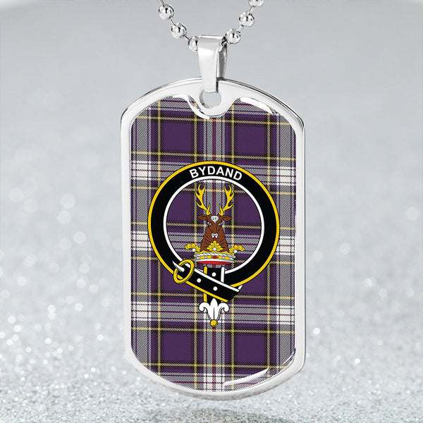 Maver Dress Weathered Clan Badge Classic Tartan Dog Tag Necklace