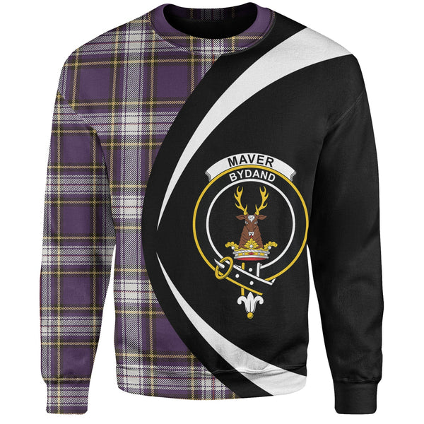 Maver Dress Weathered Clan Badge Tartan Sweatshirt Circle Style Personalized