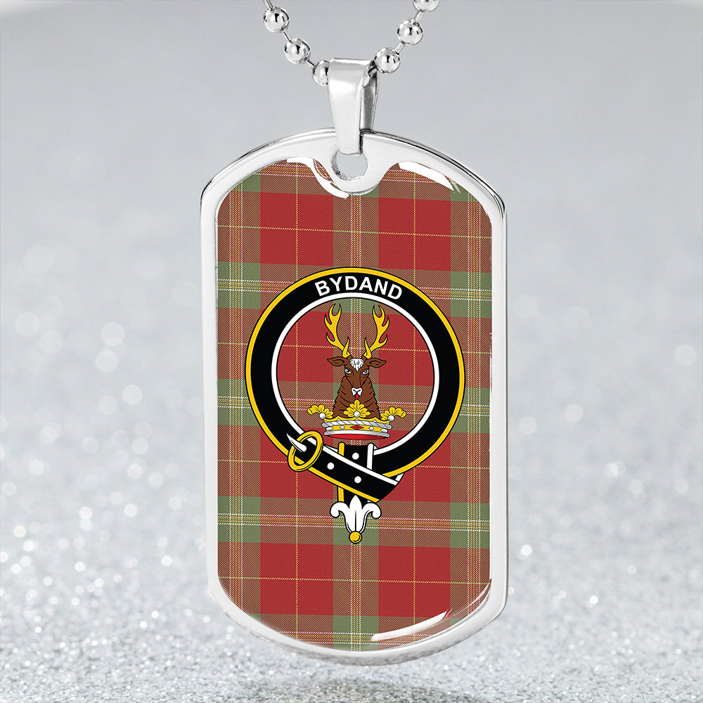 Maver Weathered Clan Badge Classic Tartan Dog Tag Necklace