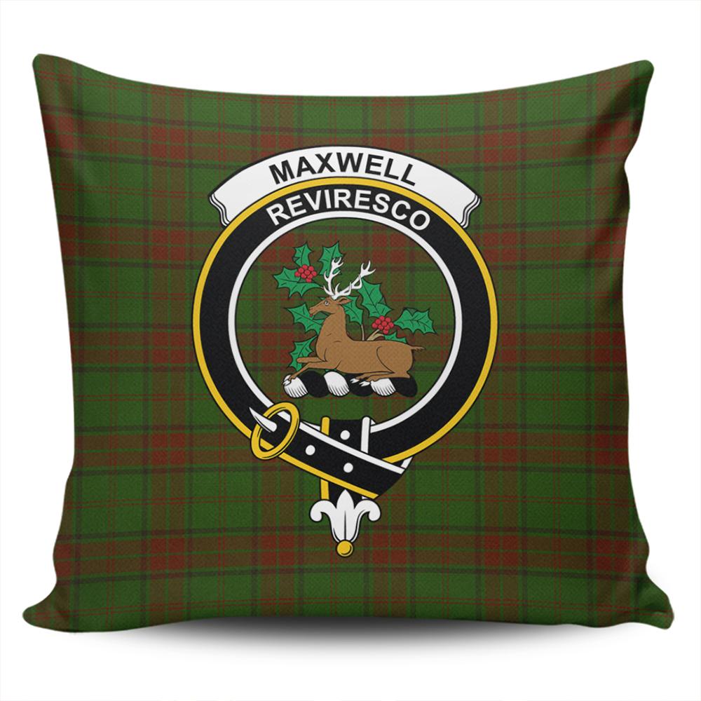 Maxwell Hunting Tartan Classic Crest Pillow Cover