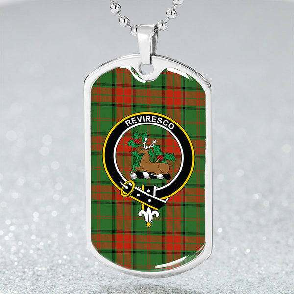 Maxwell Hunting Ancient Clan Badge Classic Tartan Dog Tag Necklace