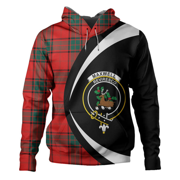 Maxwell Modern Clan Badge Tartan Hoodie Circle Style