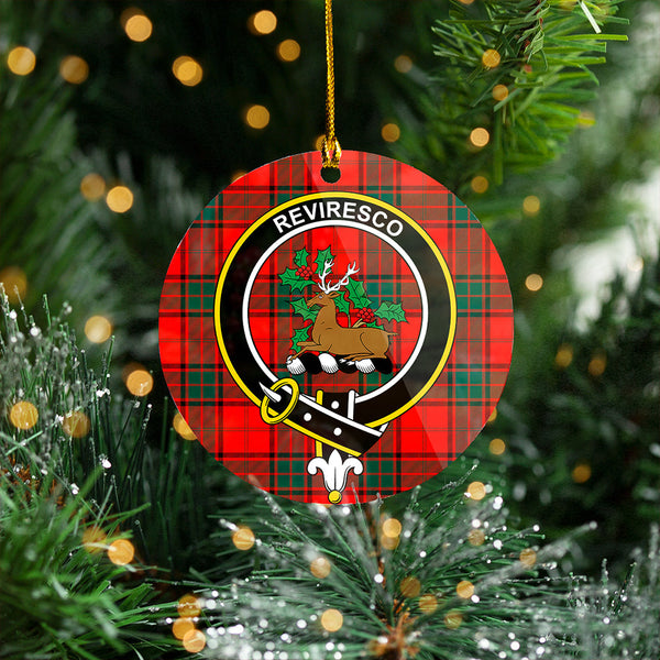 Maxwell Modern Clan Badge Tartan Plastic Christmas Ornaments