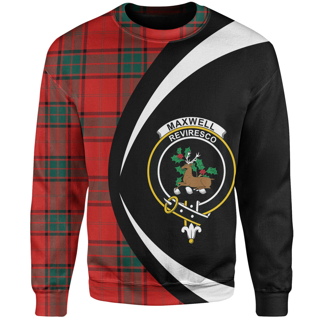 Maxwell Modern Clan Badge Tartan Sweatshirt Circle Style Personalized