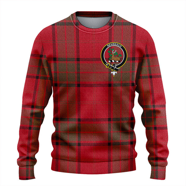 Maxwell Weathered Clan Badge Tartan Knitted Sweater