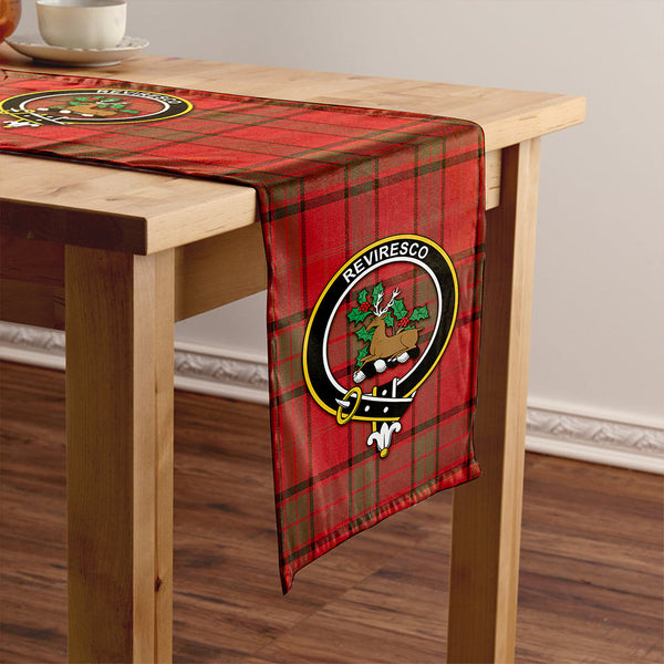 Maxwell Weathered Clan Badge Tartan Table Runner