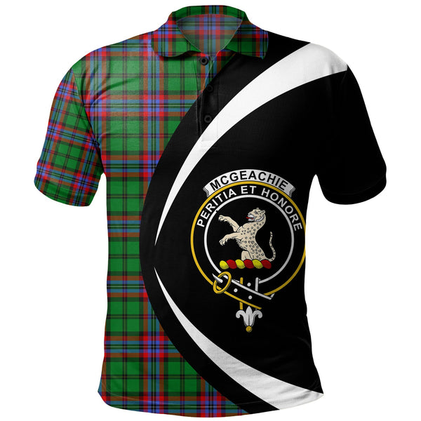 McGeachie Clan Badge Tartan Polo Shirt Circle Style Personalized