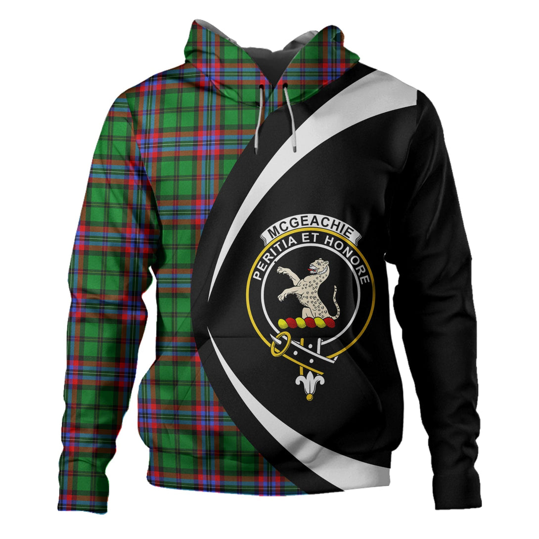 McGeachie Clan Badge Tartan Hoodie Circle Style