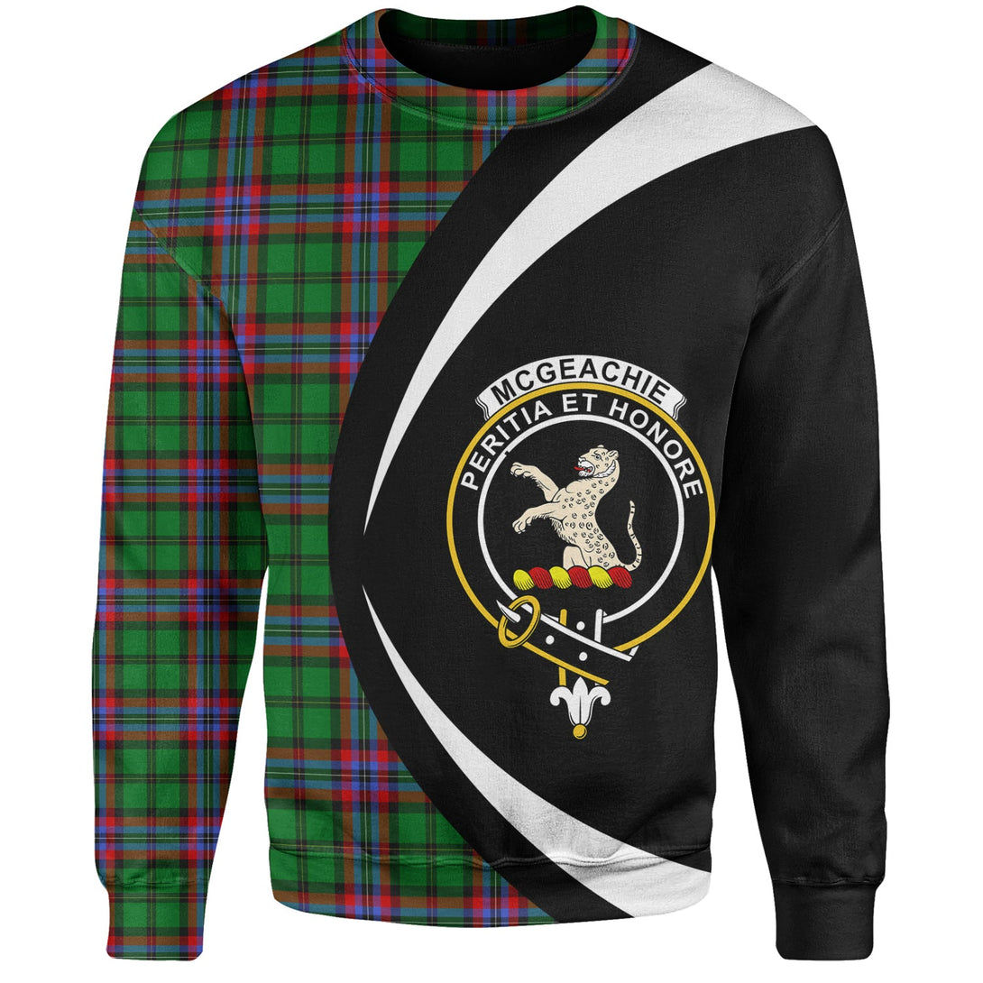 McGeachie Clan Badge Tartan Sweatshirt Circle Style Personalized