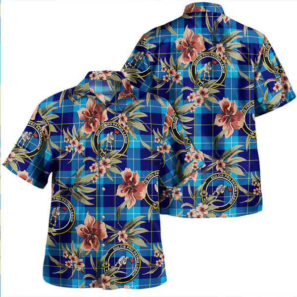 McKerrell Clan Badge Tartan Aloha Hawaiian Shirt Tropical Old Style