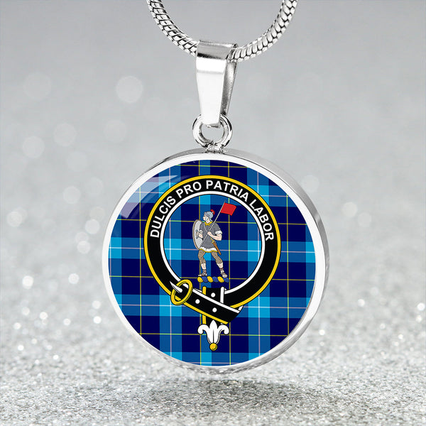 McKerrell Clan Badge Tartan Classic Circle Necklace