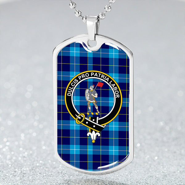 McKerrell Clan Badge Classic Tartan Dog Tag Necklace