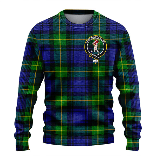 Meldrum Clan Badge Tartan Knitted Sweater