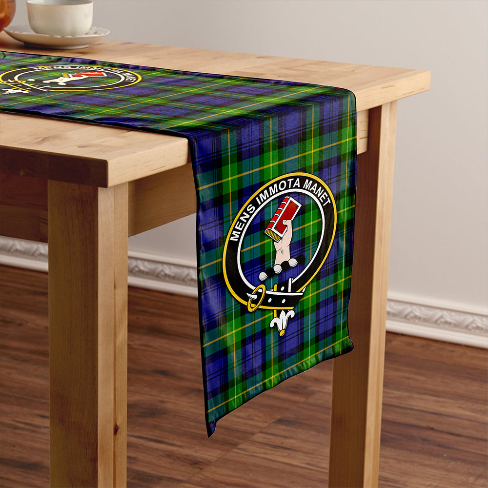 Meldrum Clan Badge Tartan Table Runner