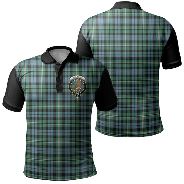 Melville Tartan Crest Polo Shirt Black Neck 1 Style