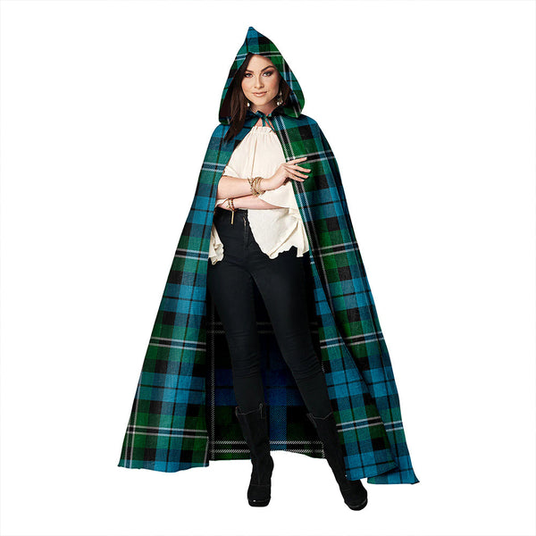 Melville Ancient Clan Badge Tartan Hooded Cloak