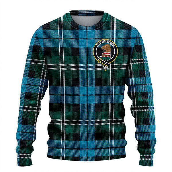 Melville Modern Clan Badge Tartan Knitted Sweater