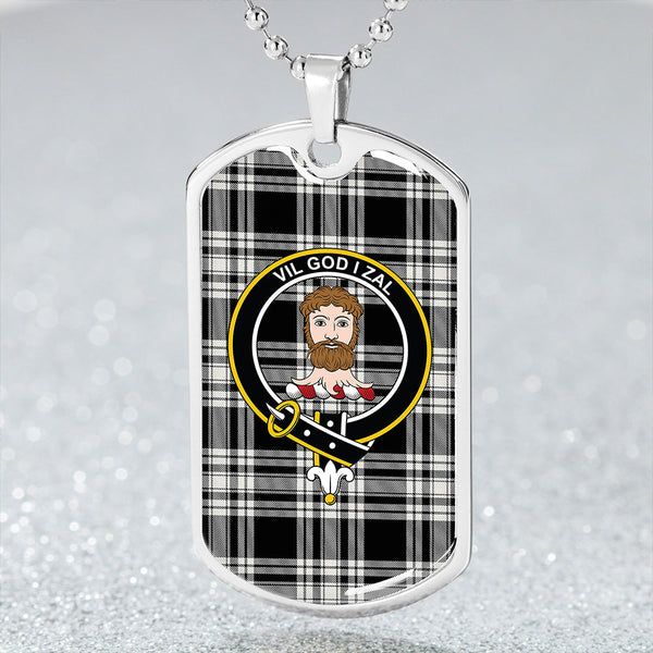 Menzies 1938 Ancient Clan Badge Classic Tartan Dog Tag Necklace