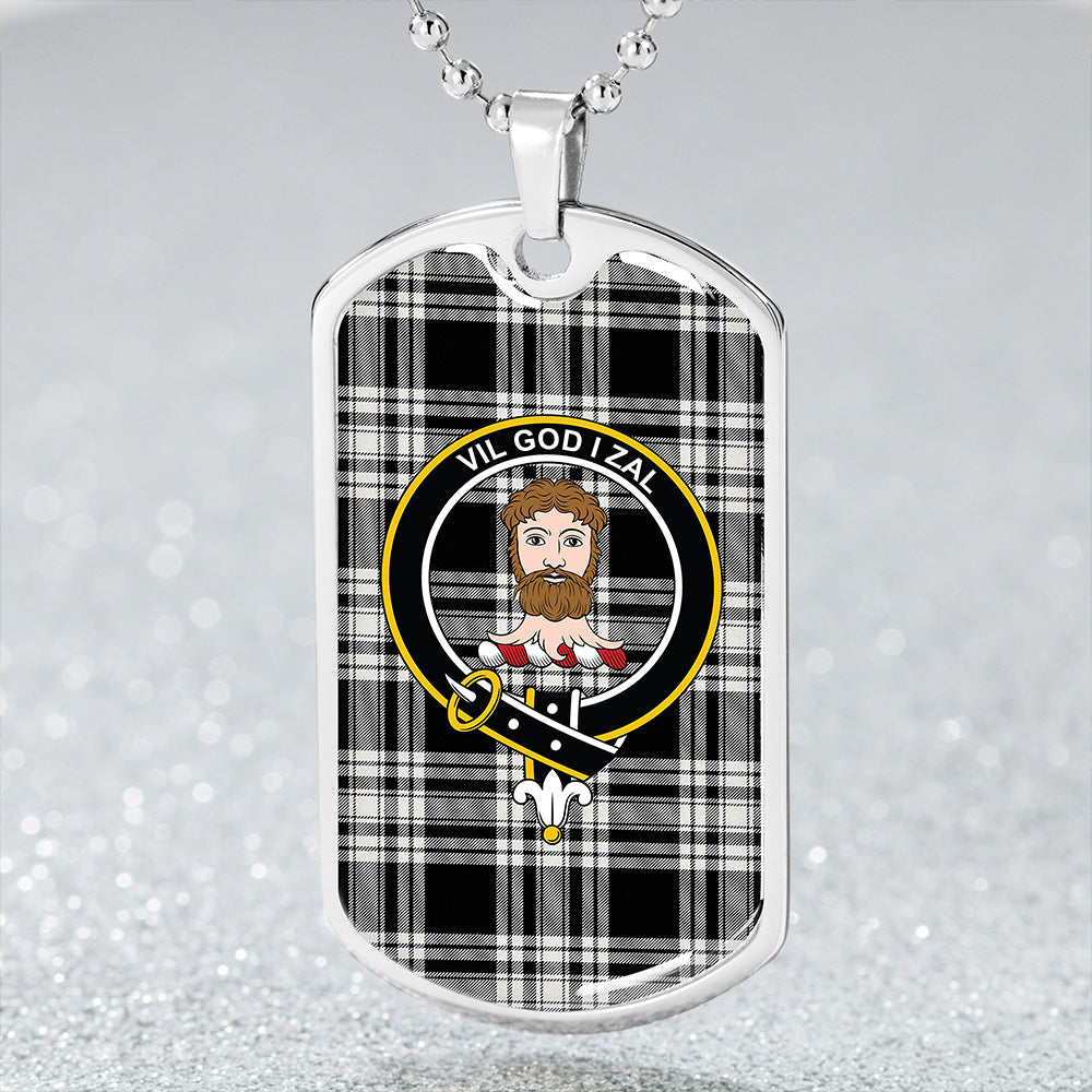 Menzies 1938 Modern Clan Badge Classic Tartan Dog Tag Necklace