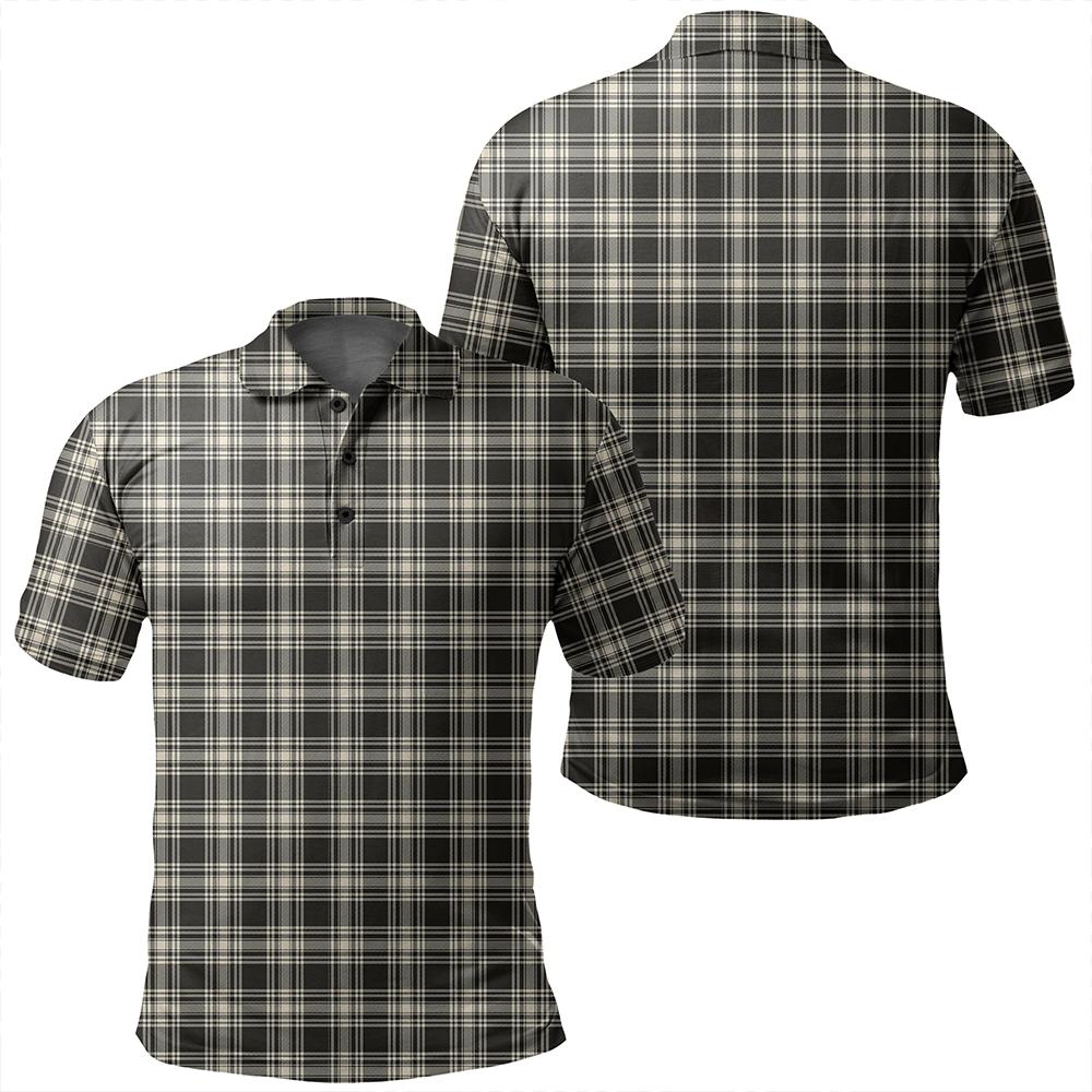 Menzies Black & White Ancient Tartan Classic Polo Shirt