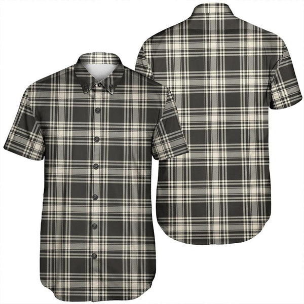 Menzies Black & White Ancient Tartan Classic Short Sleeve Shirt