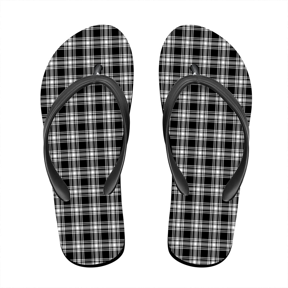 Menzies Black & White Modern Tartan Classic Flip Flop