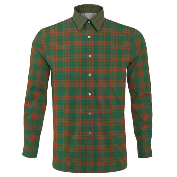 Menzies Green Ancient Tartan Classic Long Sleeve Button Shirt