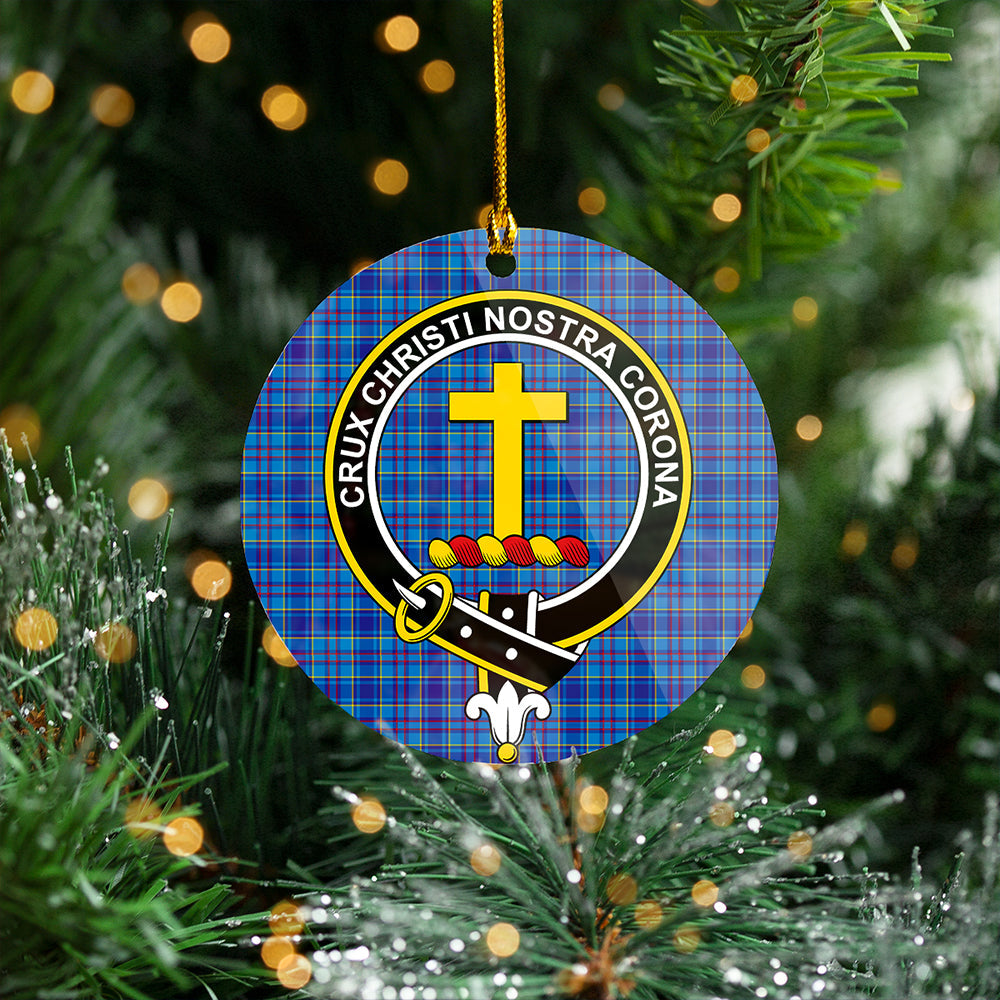 Mercer Modern Clan Badge Tartan Plastic Christmas Ornaments