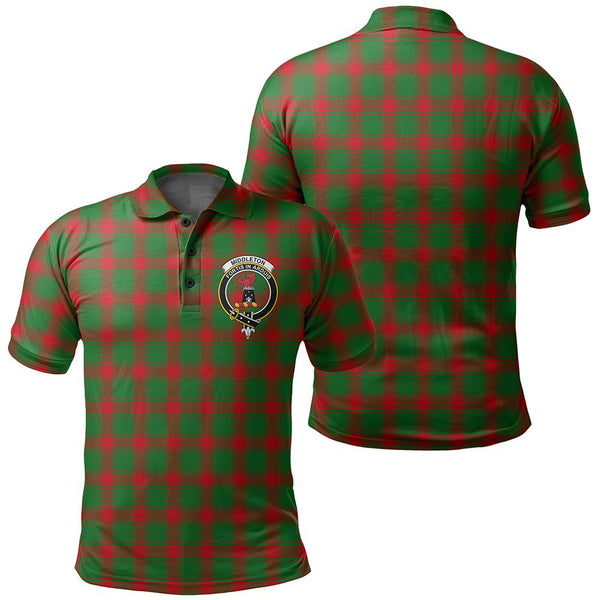 Middleton Modern Tartan Classic Crest Polo Shirt