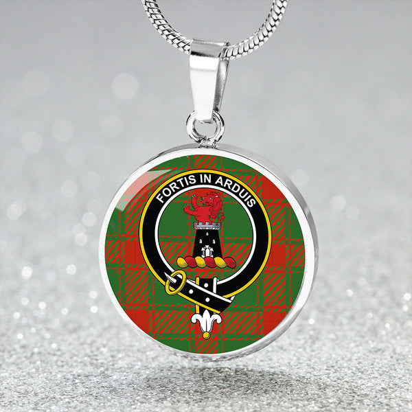 Middleton Modern Clan Badge Tartan Classic Circle Necklace