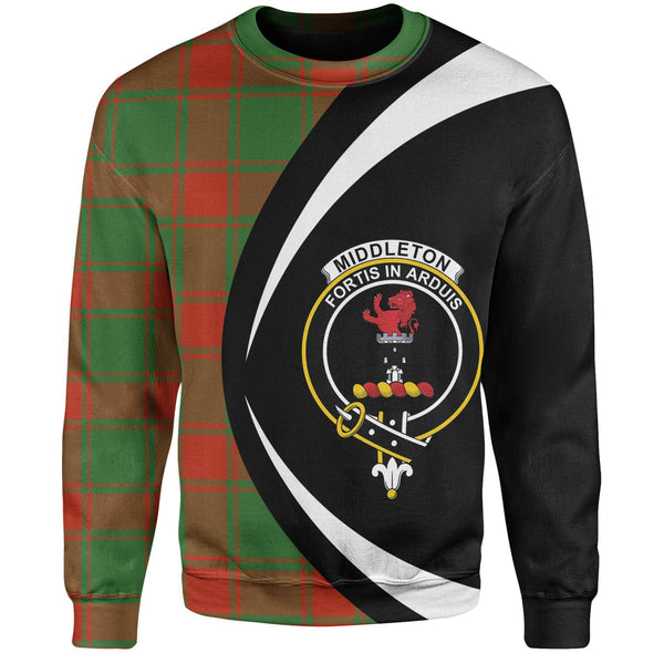 Middleton Modern Clan Badge Tartan Sweatshirt Circle Style Personalized