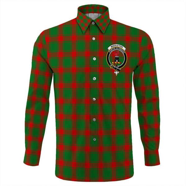 Middleton Modern Tartan Classic Crest Long Sleeve Button Shirt