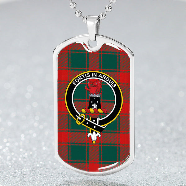 Middleton Weathered Clan Badge Classic Tartan Dog Tag Necklace