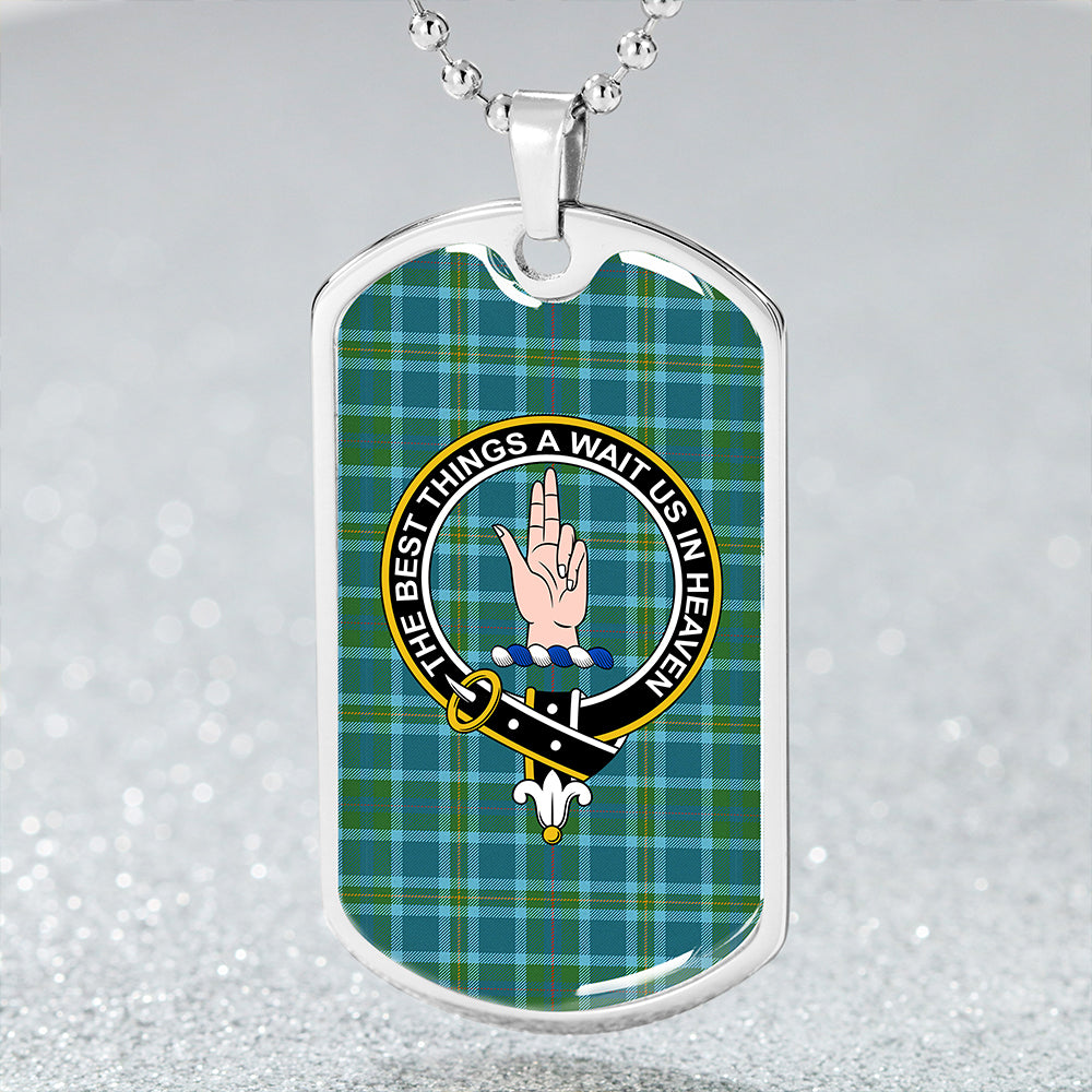 Miller Ancient Clan Badge Classic Tartan Dog Tag Necklace